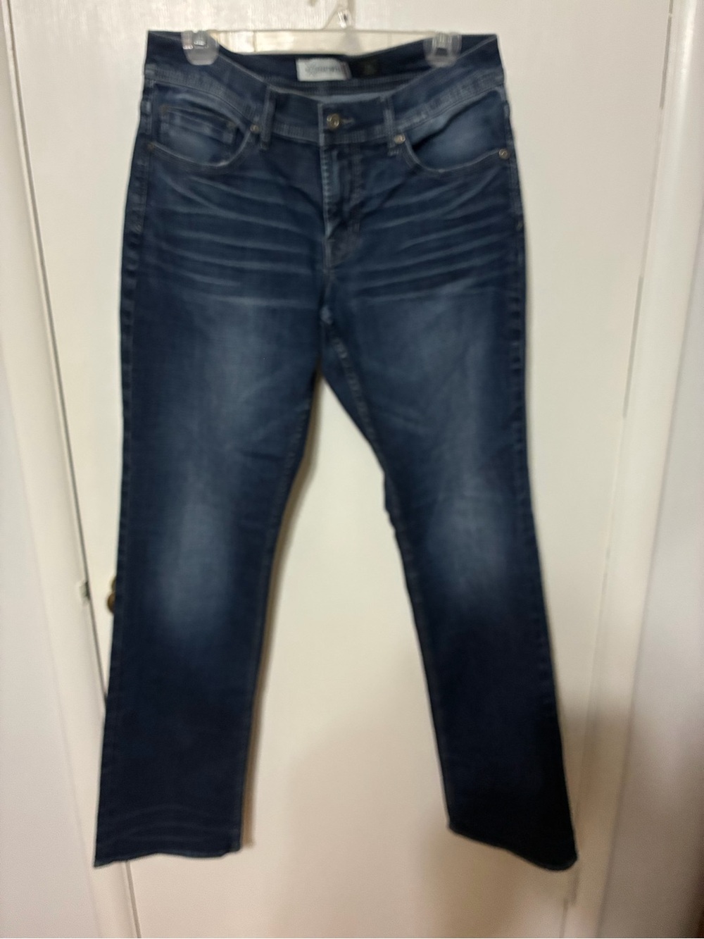 Men's Dark Blue Bootcut Jeans - Classic Five-Pocket Style
